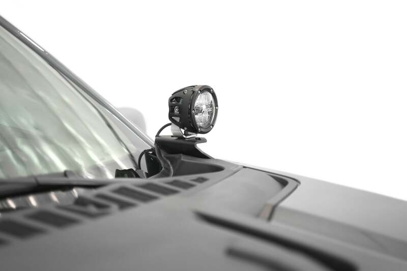 Ford F150 Raptor Ditch Light Brackets - Driver/Passenger Side - Addictive Desert Designs - 2-Stage Hammer Black Powder Coat - Black - `21-`27